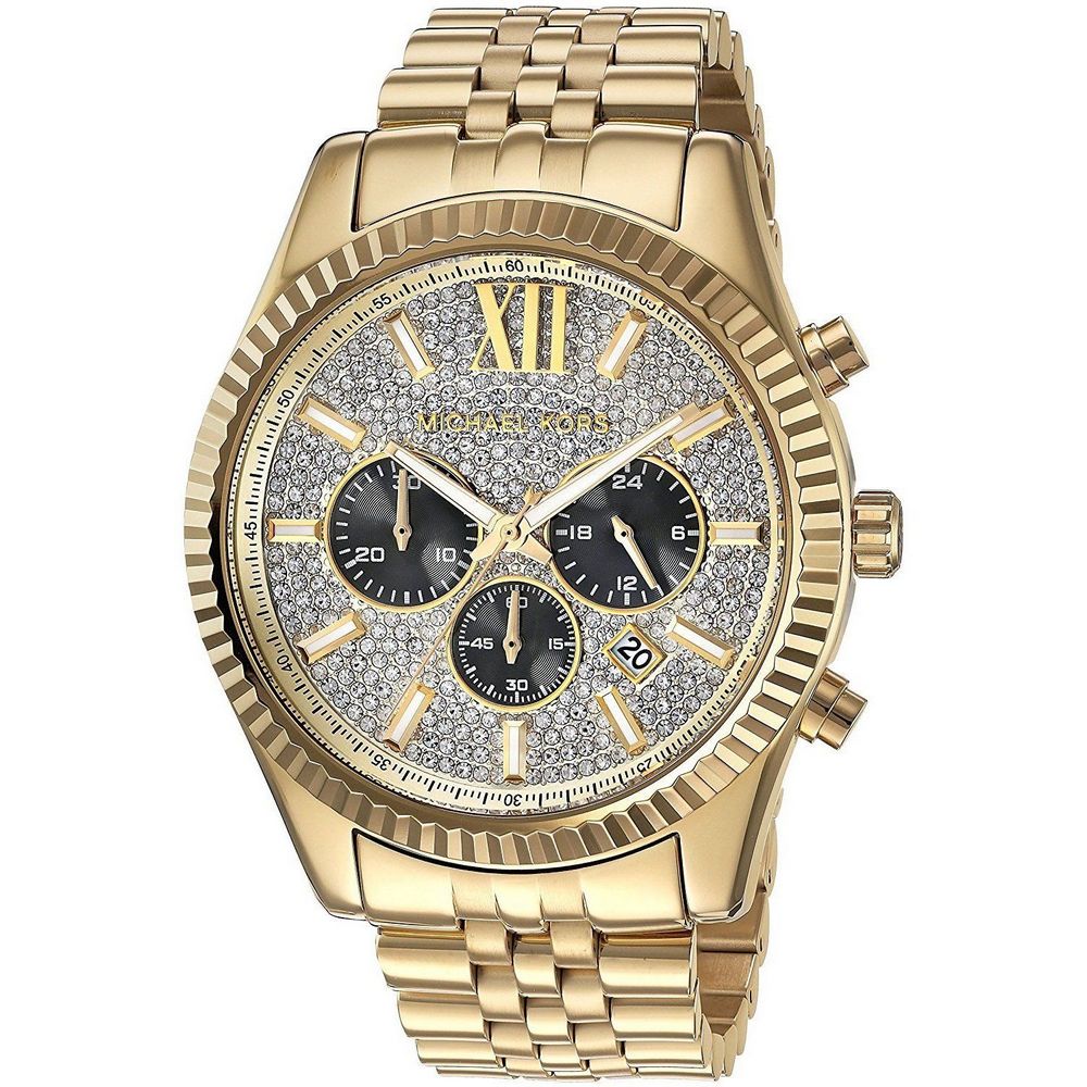 Relógio Michael Kors - Relógio Men's Gold-Tone Lexington Chronograph Watch