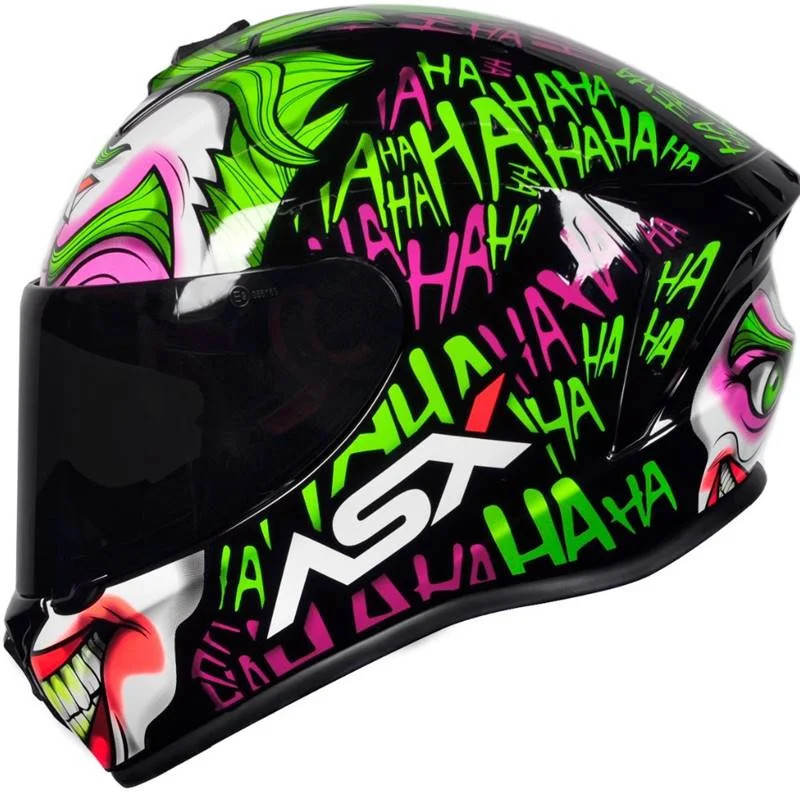 Melhor Capacete ASX para Comprar em 2023 Capacete ASX Draken Joker - Verde/Roxo
