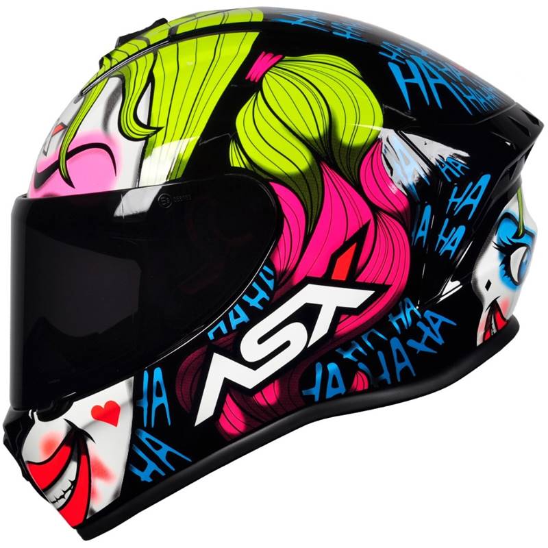 Capacete ASX Draken Queen - Rosa-Amarelo