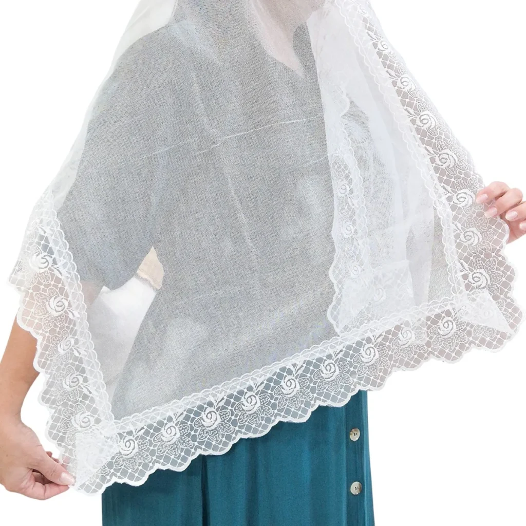 5 Véus CCB Mais Vendidos de 2026 que Você Precisa Conhecer Véu Ccb Congregação Cristã Renda Organza Floral Adulto Retangular