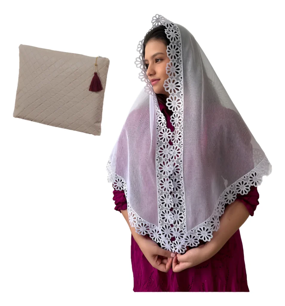 5 Véus CCB Mais Vendidos de 2026 que Você Precisa Conhecer Veu Ccb de Renda Flor de Guipir Brinde Bico Oval Minas Veus