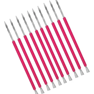 10 Bastão Mista Cuticula Inox Manicure Isis Cutelaria