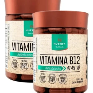 2 Potes Vitamina B12 Metilcobalamina – 60caps Nutrify B 12