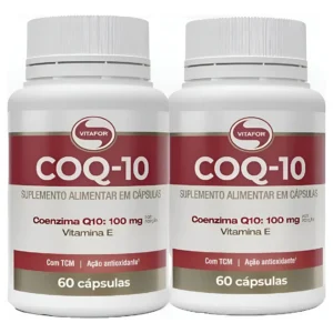 2 X Coenzima Q10 Coq-10 + Vitamina E + Tcm Vitafor- 120 Caps Sem Sabor