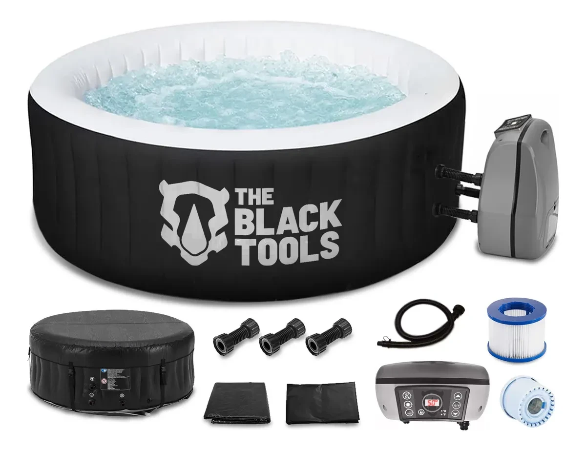 Banheira Ofurô Spa Inflável The Black Tools: Desconto + Frete Grátis! Banheira Ofurô Spa Inflável - Banheira Ofurô Spa Inflável The Black