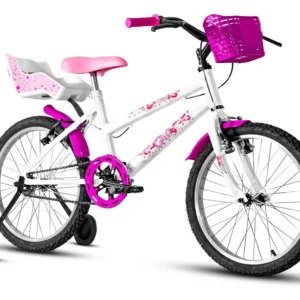 Bicicleta 20 De 6 A 13 Anos Roda Apoio + Cadeirinha Boneca