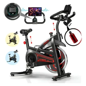 bicicleta ergométrica spinning - Bicicleta Ergométrica Spinning JMJN Vermelha