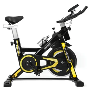 bicicleta spinning - Bicicleta Spinning Romantic Crown Preta Amarela