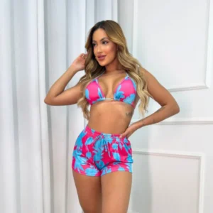 biquini trikini - Biquíni Trikini 3 Peças BLL SHOPPING