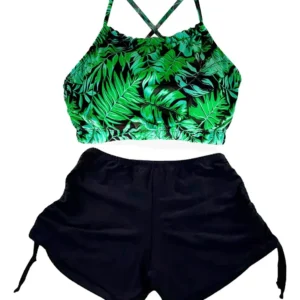 biquíni top cropped - Biquíni Top Cropped SULLINS com Shorts