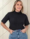 Blusa Feminina Gola Alta - Blusa Feminina Gola Alta Naraka