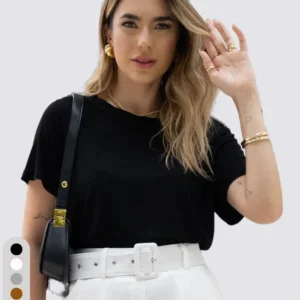 blusa feminina - Blusa Feminina CSF STORE Gola Canoa