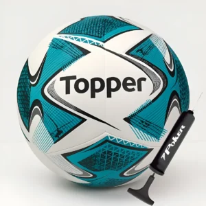 Bola Futebol De Campo Topper Slick 22 Oficial + Bomba De Ar