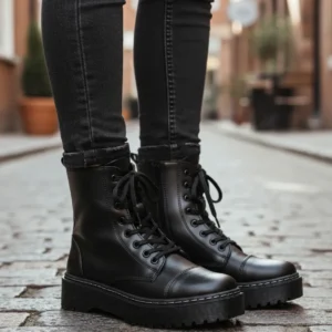 Bota plataforma coturno - Bota Plataforma Blogueira Coturno Form's