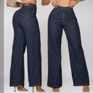 calça wide leg jeans - Calça Wide Leg Jeans .MM