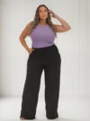calça pantalona plus size - Calça Pantalona VGI Jeans Plus Size