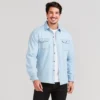 Camisa Social Masculina Jeans Manga Longa - Camisa Social Masculina Daze Modas Jeans