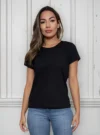 Camiseta Feminina Algodão - Camiseta Feminina Básica Algodão Lisa Branca