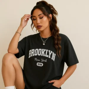 Camiseta Oversized Feminina - Camiseta Oversized Feminina Nobrand Brooklyn