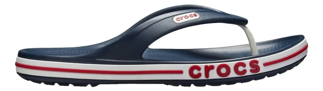 Chinelo Crocs Bayaband Flip Navy/pepper - Desconto e Frete Grátis! Chinelo Crocs - Chinelo Crocs Bayaband Flip Navy/pepper