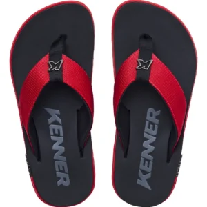 Chinelo Sandalia Kenner Kivah Tks Original Preto E Vermelho