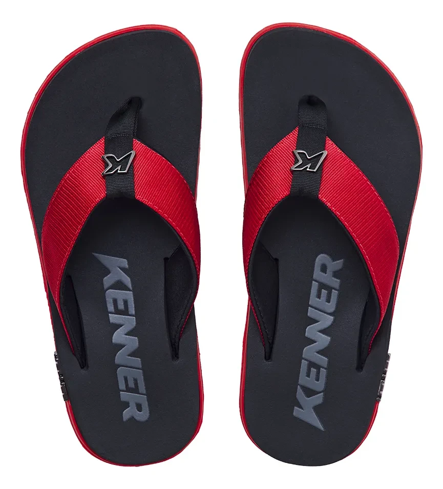 Chinelo Sandalia Kenner Kivah Tks Original Preto E Vermelho Chinelo Sandalia Kenner Kivah Tks Original Preto E Vermelho