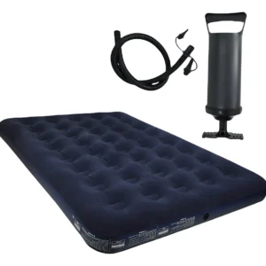 Colchão Inflável Casal com Bomba Manual Nautika Azul Resistente PVC