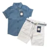Conjunto Infantil Masculino - Conjunto Infantil Cool Kids Bermuda Jeans
