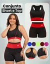 Conjunto Fitness Virginia - Conjunto Fitness Virginia Top Shorts Meia