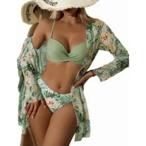 Conjunto Saída de Praia - Conjunto Saída De Praia Quimono Feminino