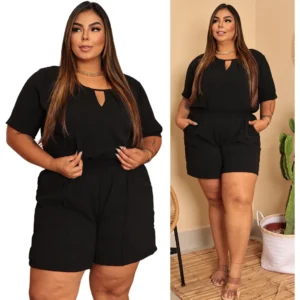 conjunto plus size - Conjunto Short + Blusa Império 22