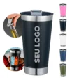 copo termico personalizado - Copo Térmico Personalizado Inox Com Tampa