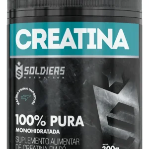 Creatina Monohidratada Pote 300g Soldiers Nutrition 100% Pura Importada Performance Músculo Treino