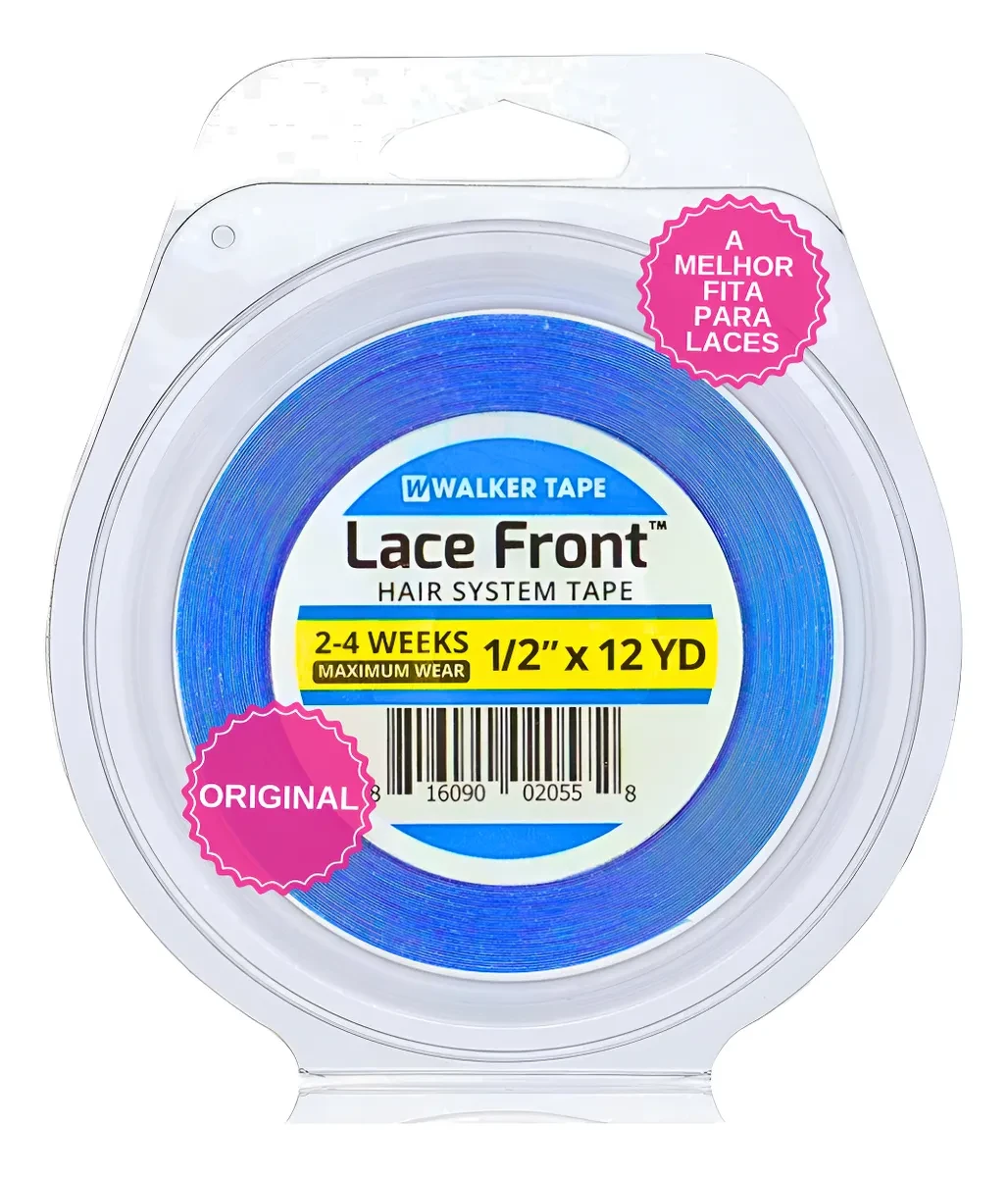 Fita Adesiva Azul Walker Tape Mega Hair 12 Metros Lace Front Original - Melhor Preço Fita Azul Walker Tape - Fita Azul Walker Tape Lace Front