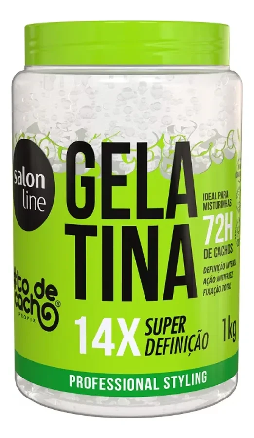 Gelatina Salon Line Super Definição 1kg: Cachos Definidos e Sem Frizz! gelatina salon line - Gelatina Salon Line
