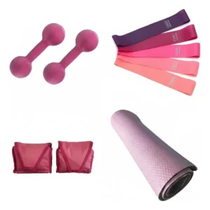 Kit Halter Canelheira Tapete Yoga - Kit Halter 1kg Caneleira 2 Kg