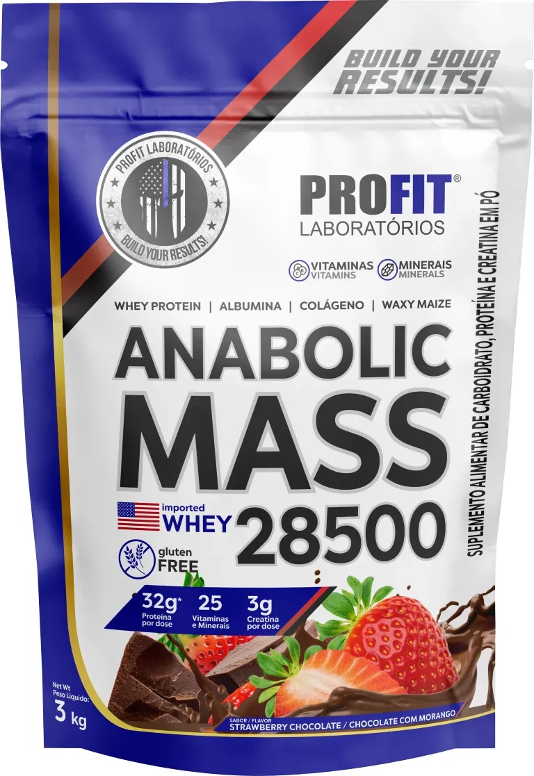Hipercalórico Anabolic Mass 28500: Ganho de Massa Muscular com Frete Grátis! Hipercalórico Anabolic Mass 28500 - Hipercalórico Anabolic Mass 28500 Profit Labs