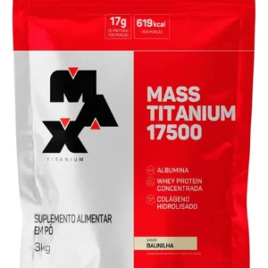 Hipercalórico Mass Titanium 17500 3kg – Max Titanium Sabor Baunilha