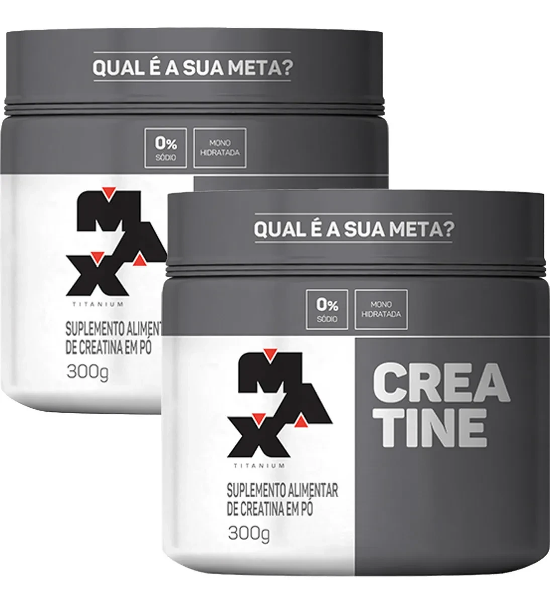 Creatina Max Titanium Monohidratada 300g Kit 2x Original e Barato Creatina Max Titanium - Kit 2x Creatina 300g Max Titanium
