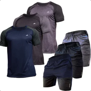 Conjunto Dry Fit Masculino - Kit Fitness Conjunto Dry Fit Masculino