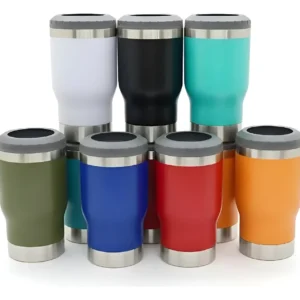 Kit 4 Copos Porta Cerveja Garrafa Térmica Latinha De Aço