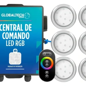 Refletor LED RGB para Piscina - Kit 6 Refletor LED RGB Iluctron