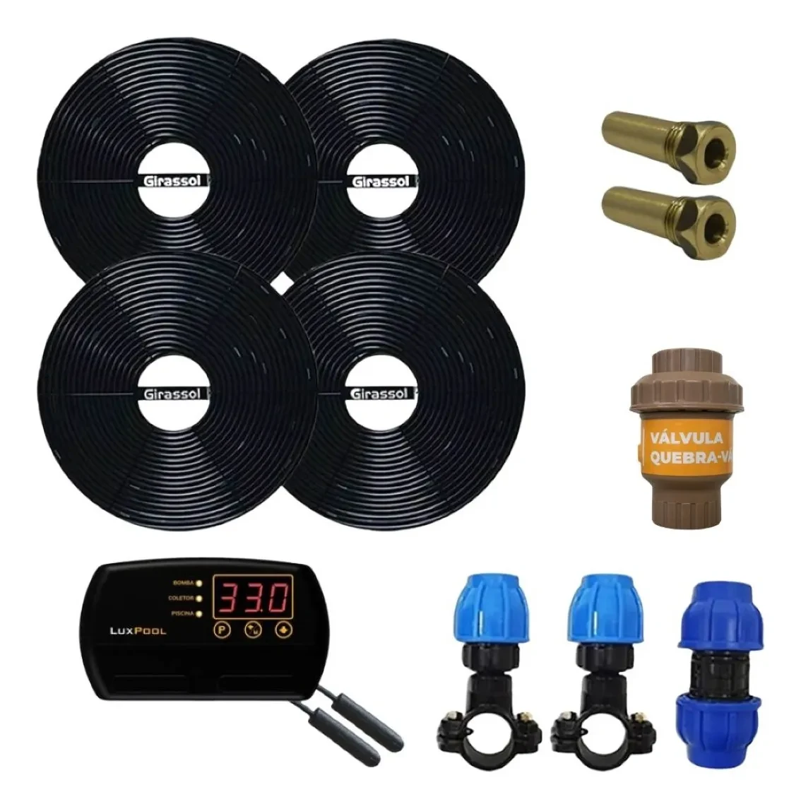 Aquecedor Solar para Piscina Girassol 16.000L: Melhor Preço e Frete Grátis! Aquecedor Solar Piscina - Kit Aquecedor Solar Girassol 16.000 L