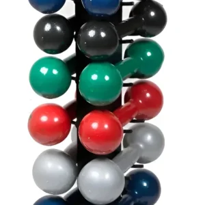 Kit Halteres De 1 A 10kg Emborrachados 10 Pares + Suporte Variada