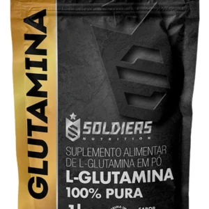 L-Glutamina 1kg 100% Pura Soldiers Nutrition Suplemneto Recuperação