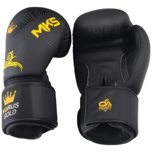 Luva Horus Gold Couro Legítimo Para Boxe