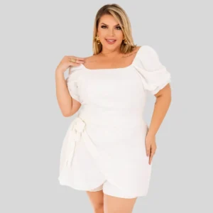 macacão plus size - Macacão Plus Size Casual Soltinho Elegante