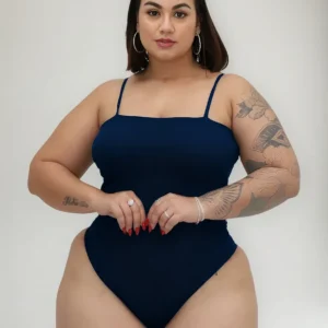 Maio Body Plus Size Biquini Feminino De Alcinha Decote Reto