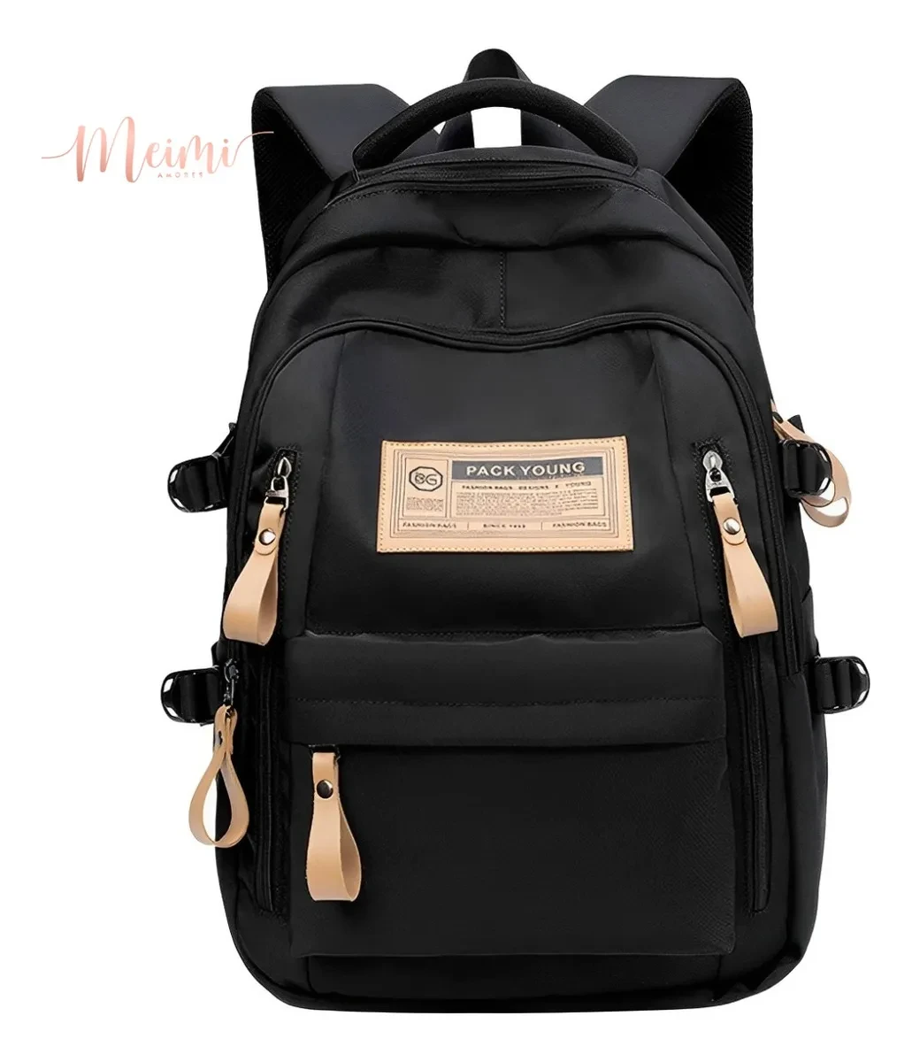 Mochila Escolar Meimi Amores Preta Notebook 15.6" Original: Frete Grátis e Oferta! mochila para notebook - Mochila Escolar Meimi Amores Preto Notebook