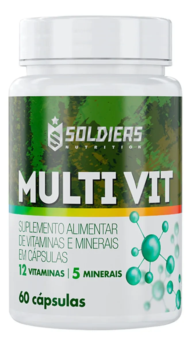 Multivitamínico Soldiers Nutrition 12 Vitaminas e 5 Minerais Original Multivitamínico Soldiers Nutrition - Multivitamínico 12 Vitaminas 5 Minerais Soldiers